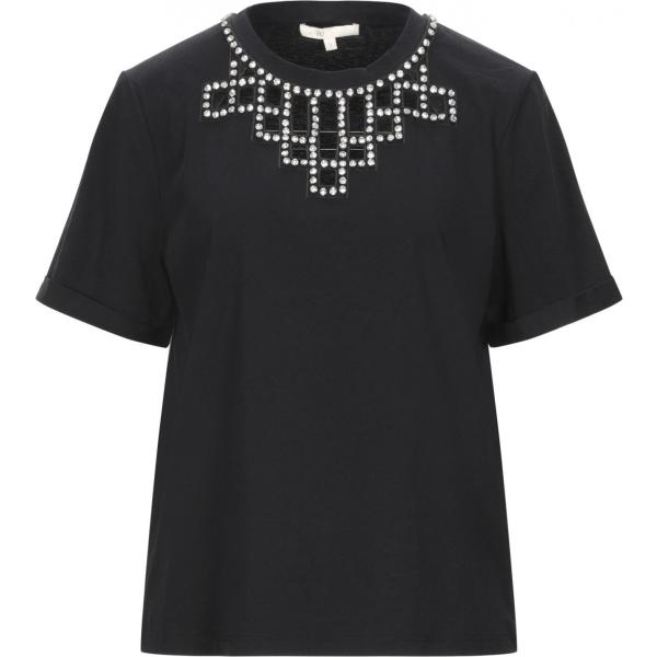 t-shirt Maje nero tinta unita