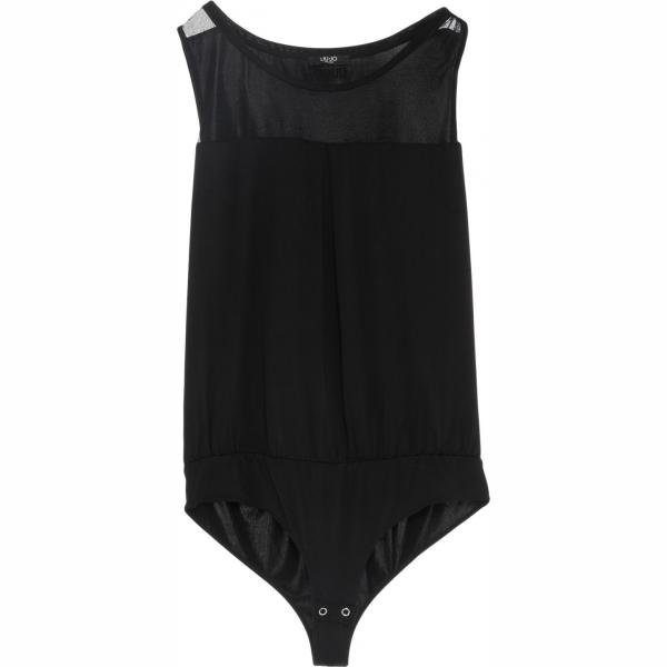 top Liu •Jo nero tinta unita