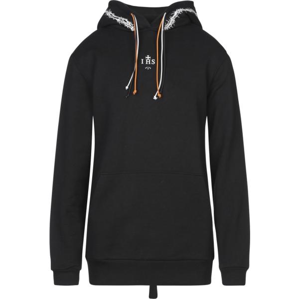 felpe con cappuccio Ihs nero tinta unita
