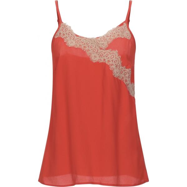 top BEATRICE .b rosso tinta unita