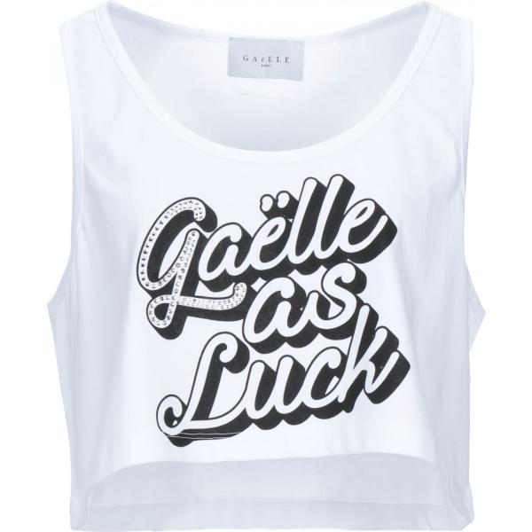 canottiere GAëLLE Paris bianco con stampe