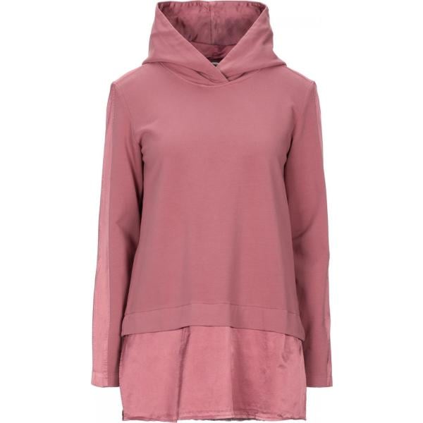 felpe con cappuccio European Culture rosa tinta unita