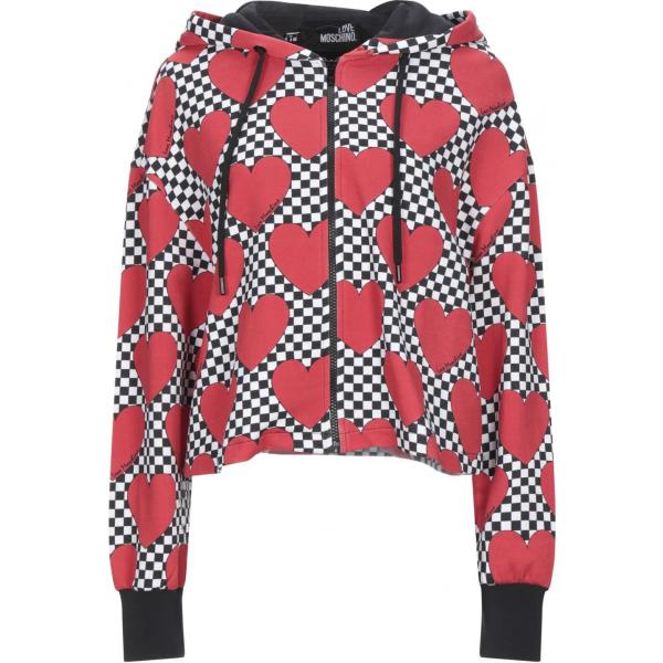 felpe con cappuccio Love Moschino multicolore a quadri