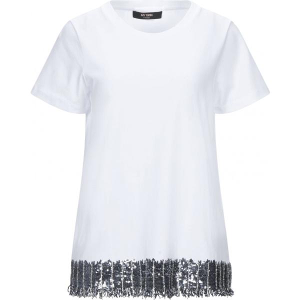 t-shirt My Twin Twinset bianco tinta unita
