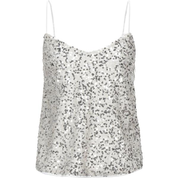 top Jijil bianco tinta unita