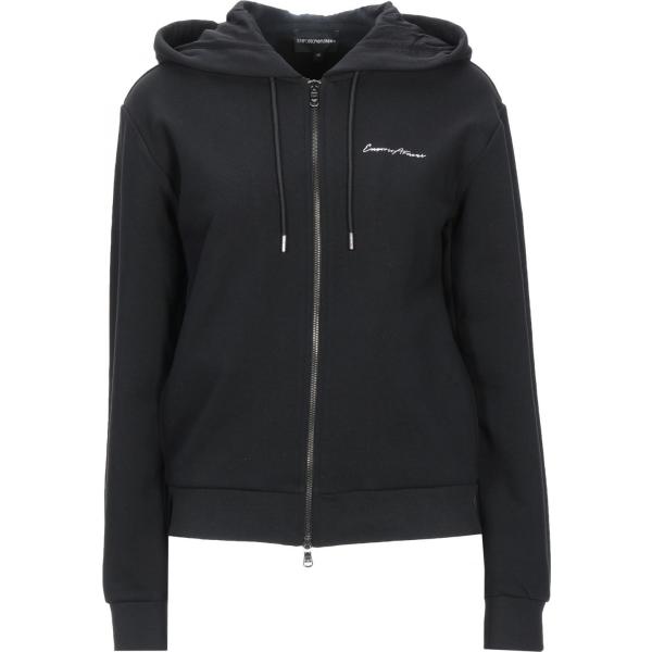 felpe con cappuccio Emporio Armani nero tinta unita