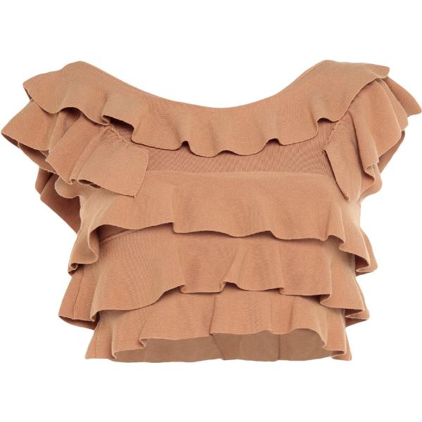 t-shirt Vicolo marrone tinta unita