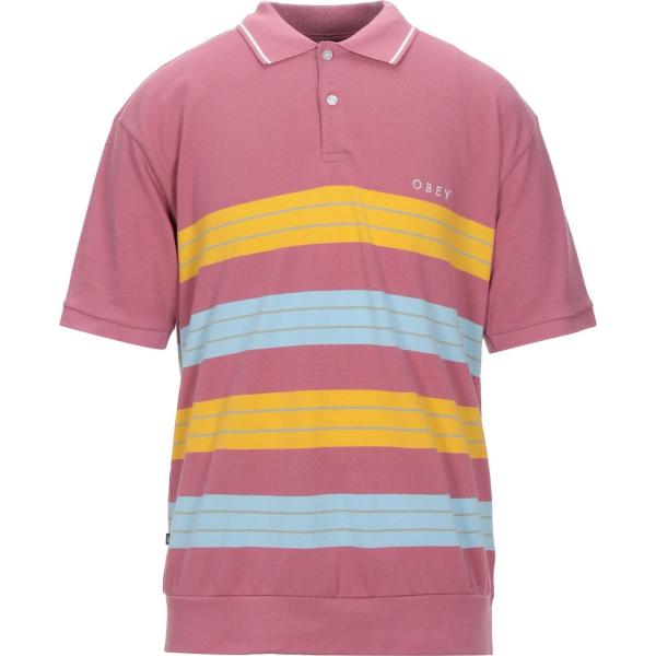 polo Obey rosa a righe