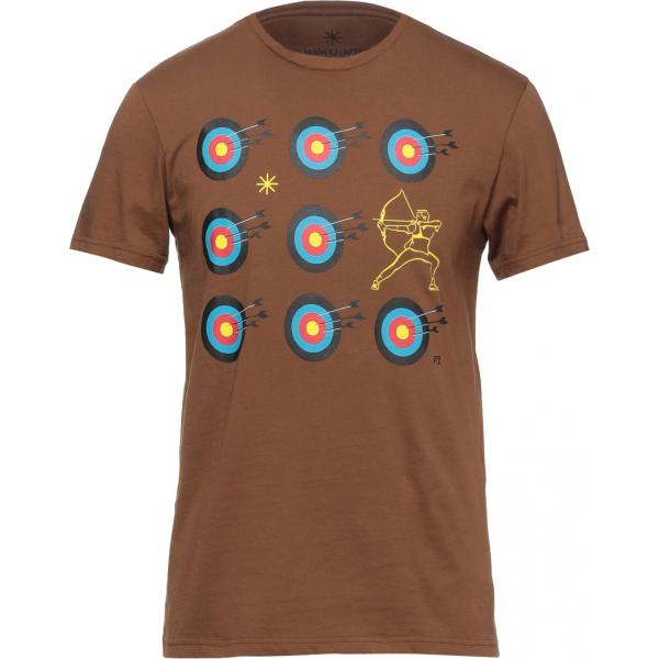 t-shirt Manuel Ritz marrone tinta unita