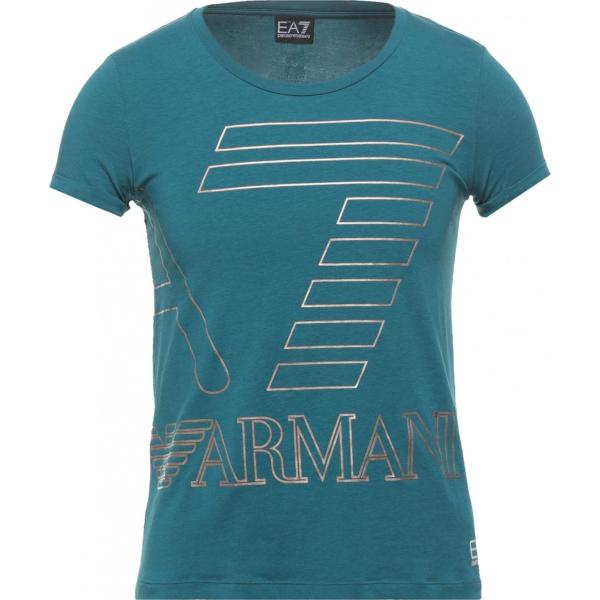 t-shirt Ea7 blu con stampe