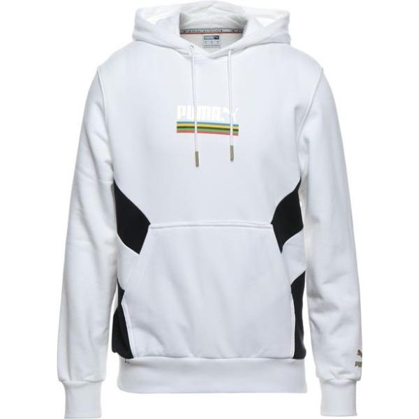 felpe con cappuccio Puma bianco con stampe