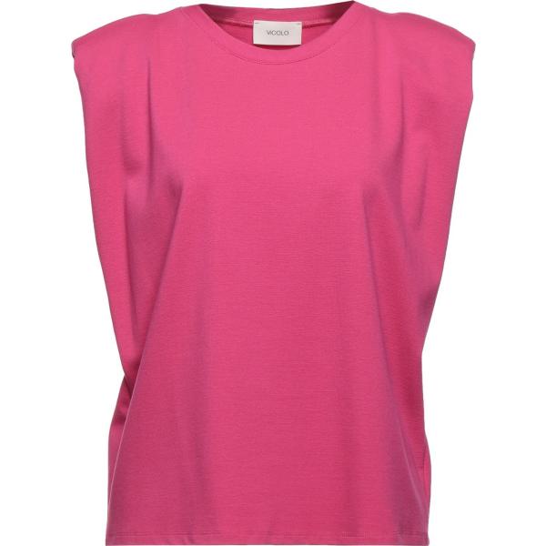 t-shirt Vicolo rosa tinta unita