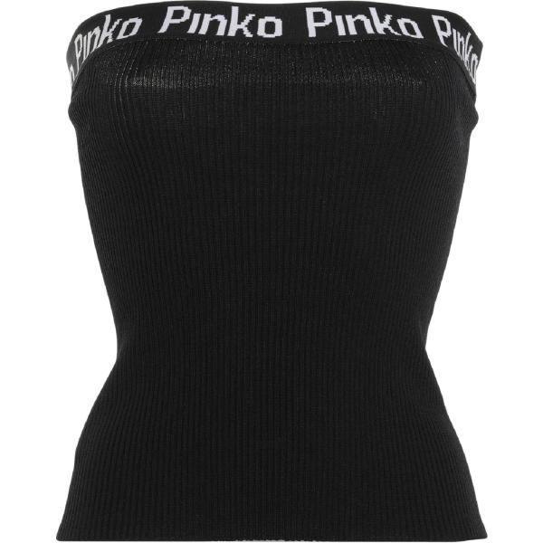 top Pinko nero tinta unita