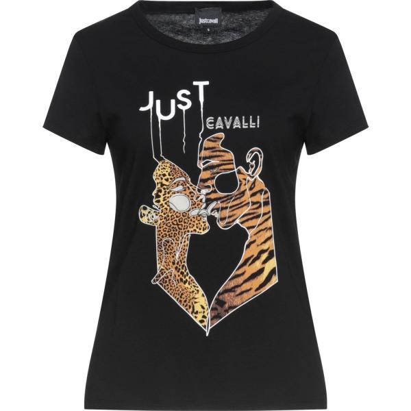 t-shirt Just Cavalli nero tinta unita