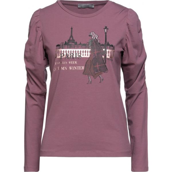 t-shirt YES ZEE by ESSENZA viola tinta unita