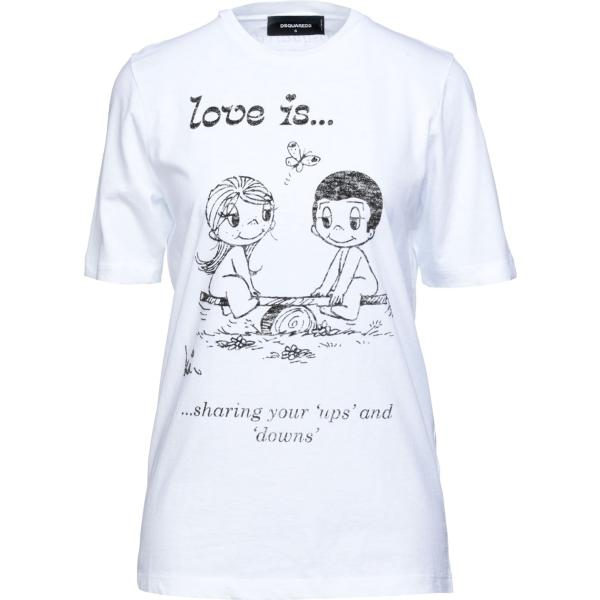 t-shirt Dsquared2 bianco tinta unita