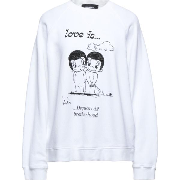 felpe Dsquared2 bianco con stampe