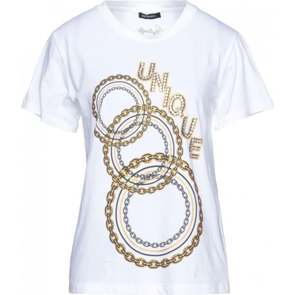t-shirt Cristinaeffe bianco tinta unita