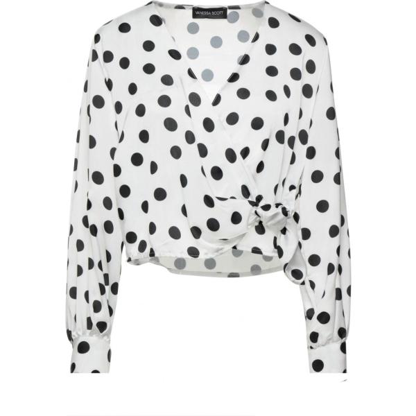 bluse Vanessa Scott bianco a pois