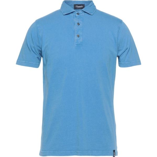 polo Drumohr blu tinta unita