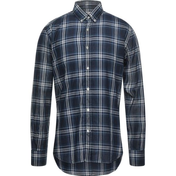 camicie Brooksfield blu scozzese