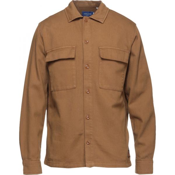 camicie Jack & Jones marrone tinta unita
