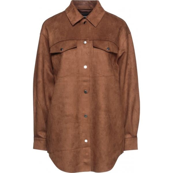 camicie Vero Moda marrone tinta unita