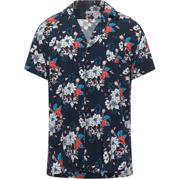 camicie a manica corta Grey Daniele Alessandrini blu a fiori