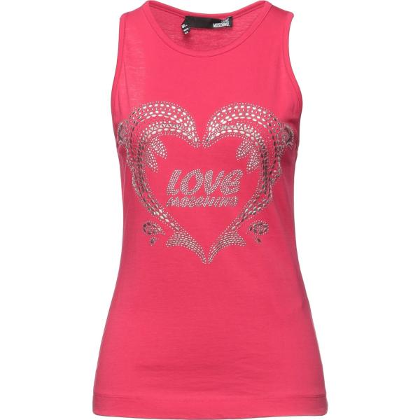 canottiere Love Moschino rosso tinta unita