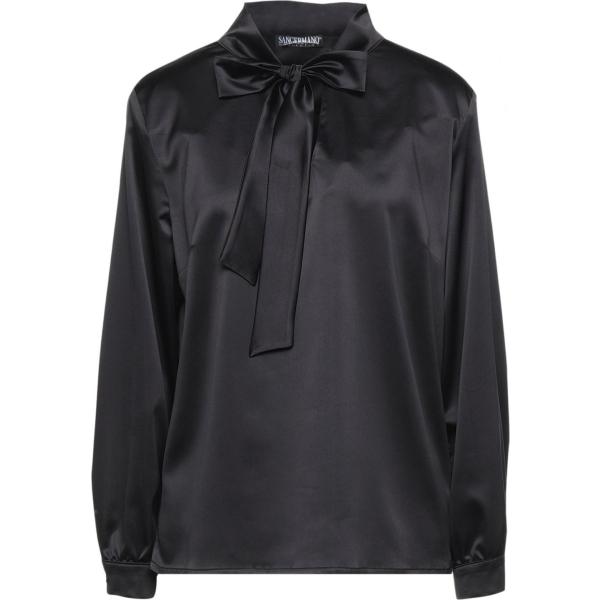 bluse Sangermano nero tinta unita