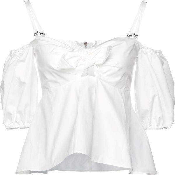 bluse Guess bianco tinta unita