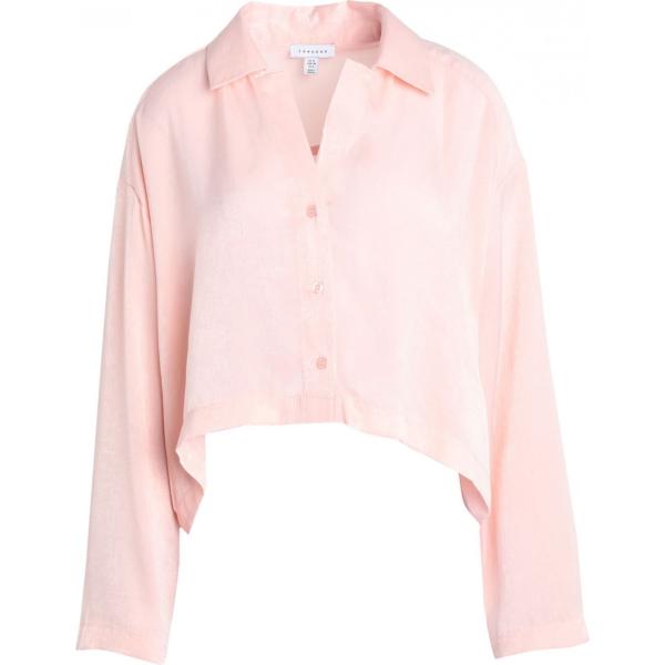 camicie Topshop rosa tinta unita