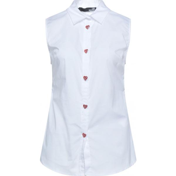 camicie Love Moschino bianco tinta unita