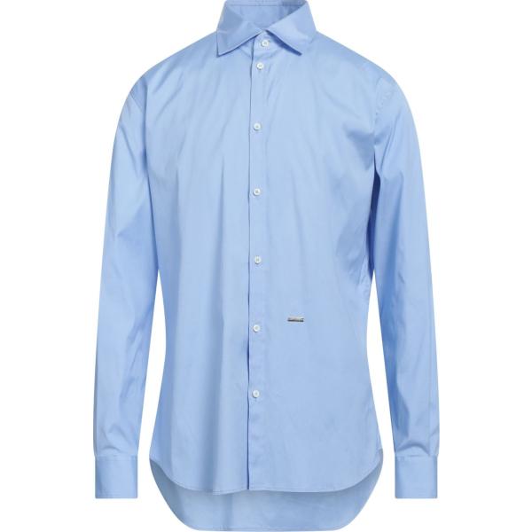 camicie Dsquared2 blu tinta unita