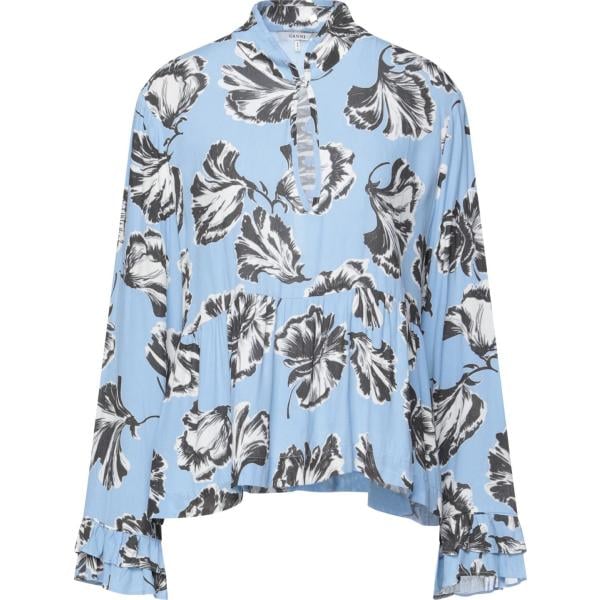 bluse Ganni blu a fiori
