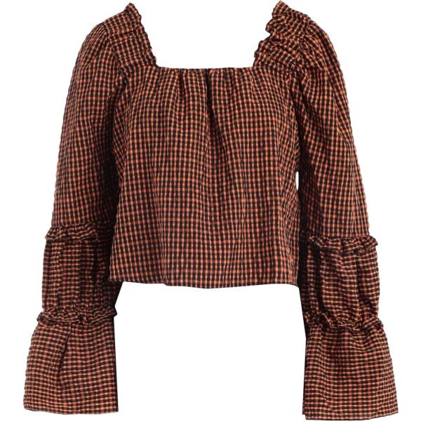 bluse Topshop marrone a quadri