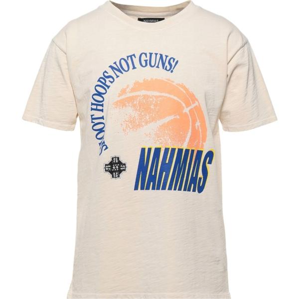 t-shirt Nahmias bianco tinta unita