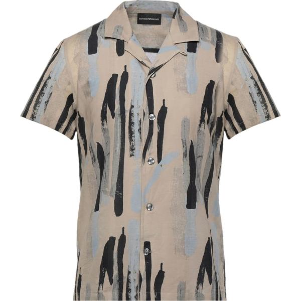 camicie a manica corta Emporio Armani marrone