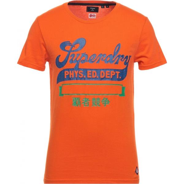 t-shirt Superdry rosso tinta unita