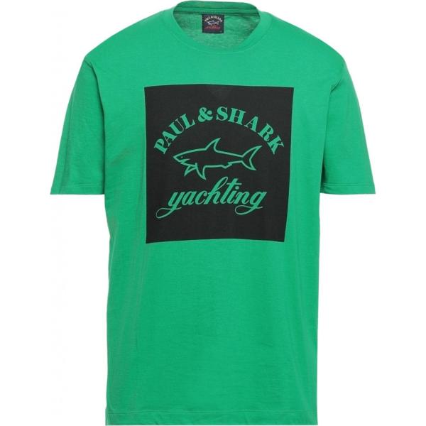 t-shirt Paul & Shark verde tinta unita