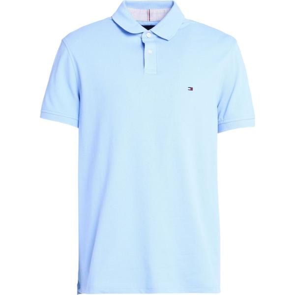 polo Tommy Hilfiger blu tinta unita