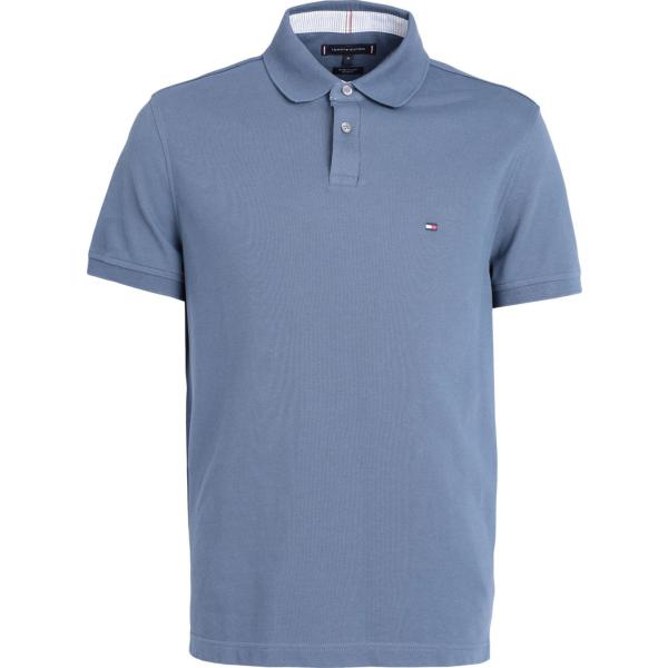 polo Tommy Hilfiger blu tinta unita