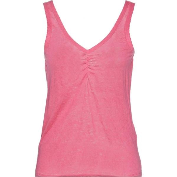 top Naf Naf rosa tinta unita
