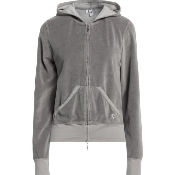 felpe con cappuccio European Culture grigio tinta unita