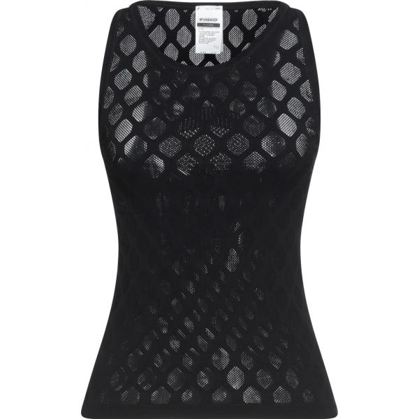 top C-Clique nero tinta unita