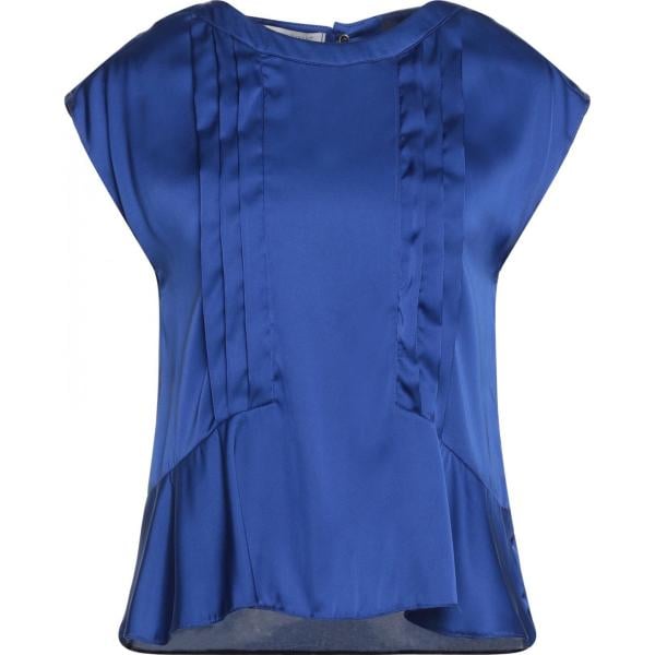 bluse Biancoghiaccio blu tinta unita