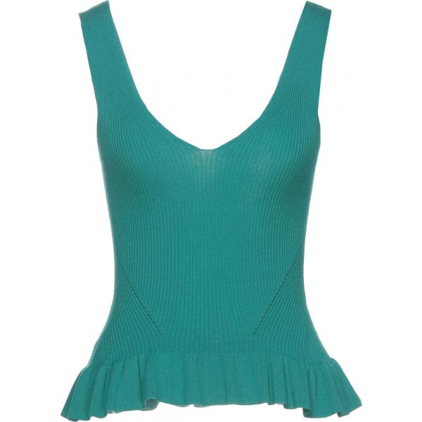 top Vicolo verde tinta unita