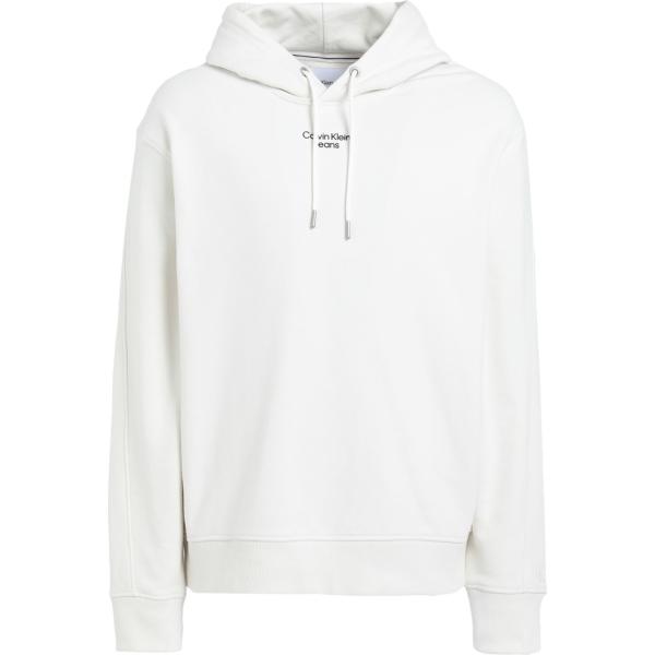 felpe con cappuccio Calvin Klein Jeans bianco tinta unita