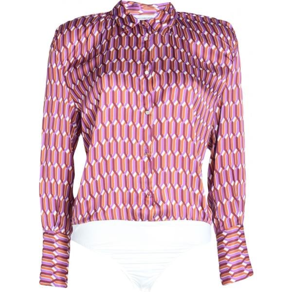 camicie Atos Lombardini rosa geometrica