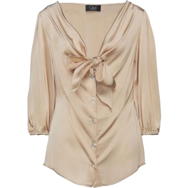 camicie Clips marrone tinta unita